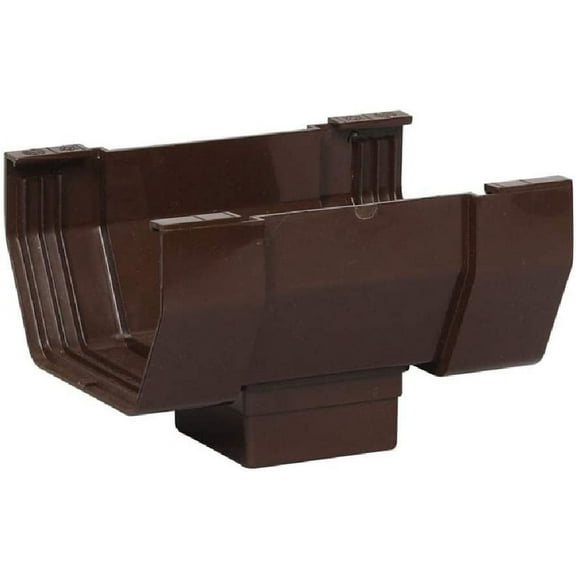 Amerimax T1506 Gutter Drop Outlet, Vinyl, Brown