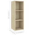thumbnail image 5 of vidaXL 3 Piece TV Cabinet Set Sonoma Oak Engineered Wood, 5 of 5