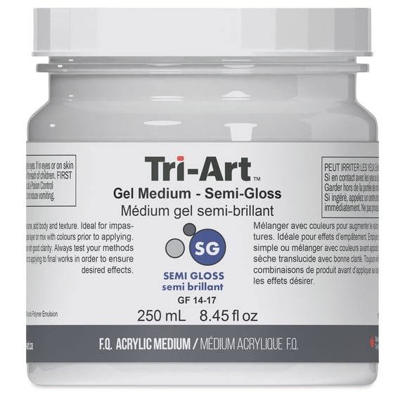 Tri-Art Acrylic Gel Medium - Semi-Gloss, 250 ml