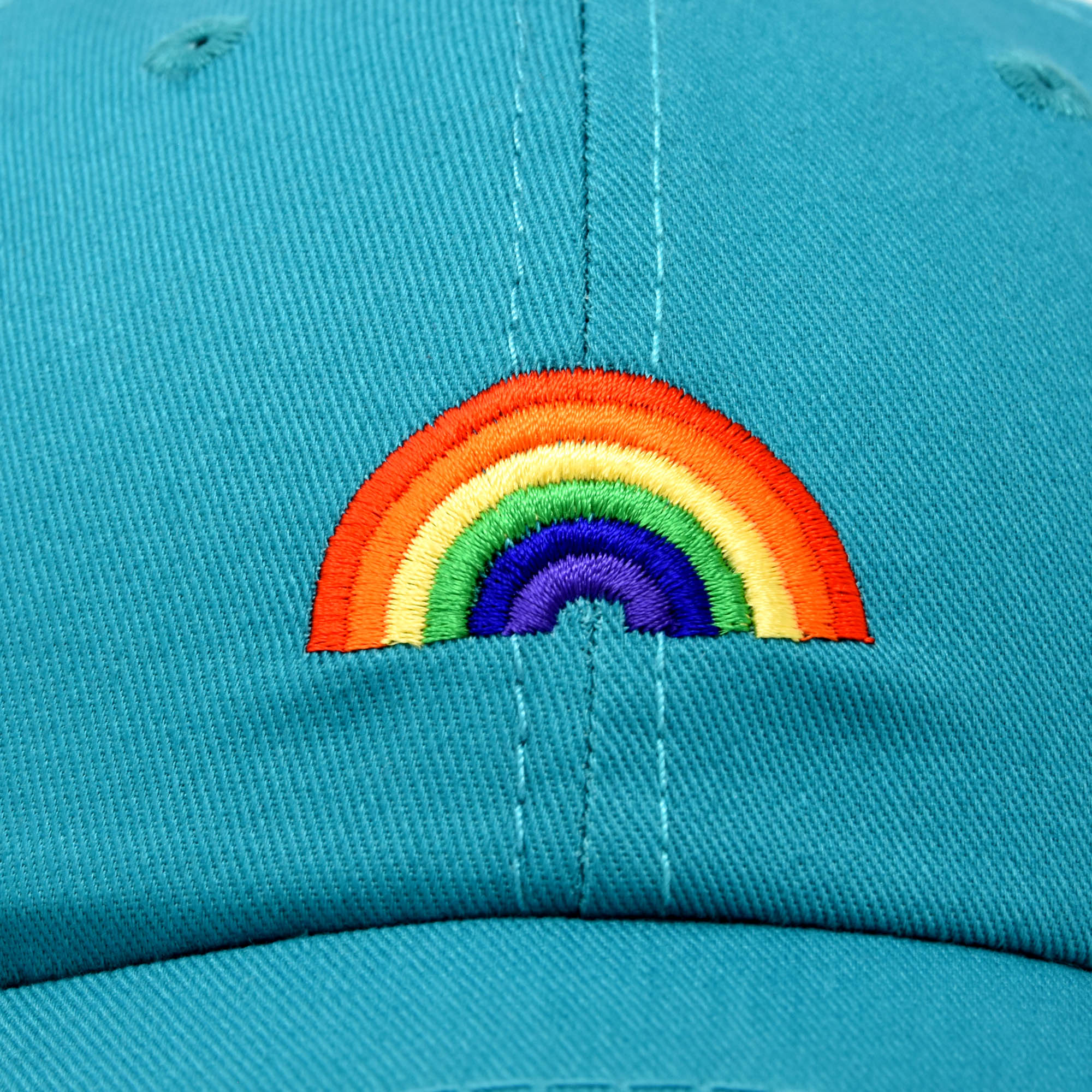 DALIX Rainbow Baseball Cap Womens Hats Cute Hat Soft Cotton Caps in Teal - image 5 of 7