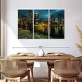 thumbnail image 3 of Elephant Stock Boston Skyline At Night Wall Art - Horizontal Multi Panel Canvas - Living Room Wall Decor - Places Multi Panel - Orange And Gray Decor - 57" x 36", 3 of 8