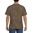 thumbnail image 2 of Naloa Brown Leopard Men's T-Shirt Sport T-shirt Men's Basic Tee Casual Men's Shirt, Round Neck, Short Sleeves - X-Large, 2 of 5