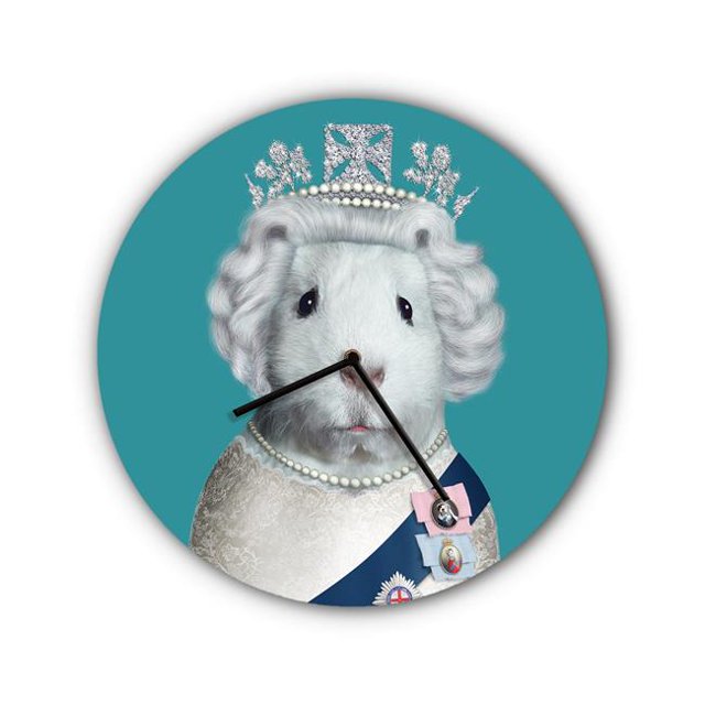 Empire Art Direct PRCL-029-16 Hrh Clocktempered 16 in. Glass Wall Clock with Reverse Printed Pets Rock