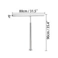 thumbnail image 2 of VEVOR Handrail 304 Stainless Steel Stair Outdoor Use Metal Hand Rails for Steps, 80 x 90 cm, Silver, Black, 2 of 9