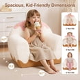 thumbnail image 3 of Sillón para niños pequeños OUOZZZ de sherpa con bolsillo lateral para libros, 3 of 8