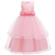 thumbnail image 1 of Vestido Para Niñas, Ropa Para Niñas Pequeñas, Flores De Color Sólido Bordadas, Hilo De Red, Lazo, Fiesta De Cumpleaños, Vestido De Flores, Vestidos Para Niños, Rosa Odeerbi  LM103-8850, 1 of 9