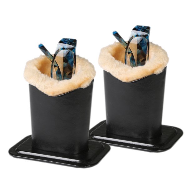 Set Of 2 Protective Stand Up Eyeglasses Holders Fleece Lined Eyeglass Cases Won T Scratch Glasses Walmart Com