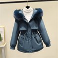 thumbnail image 5 of Gamivast Sherpa Lined Jacket for Women Fuzzy Hooded Zip up Fleece Coats with Pockets Oversized Drawstring Waist Jackets Winter Warm Raglan Long Sleeve Outerwear, 5 of 6
