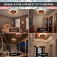 thumbnail image 3 of Vinplus Tiffany 3 Light Flush Mount Ceiling Light 16" White Finish with Tiffany Glass, 3 of 5