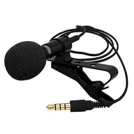 Mancro 3.5mm Mini Portable Metal Microphone Lapel with Clip-on Cell Phone