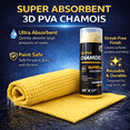 thumbnail image 3 of R.A. 26x17 Shammy Cloth for Car Drying - Super Absorbent Synthetic Chamois with 20x Water Absorption, Streak-Free Finish & Storage Container - Large PVA Car Towels (Yellow), 3 of 8