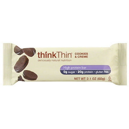 Thinkthin Bar 20 Grams Of Protein Cookies Cream 21 Oz 10 Thinkthin Bar 20 Grams Of Protein Cookies Cream 21 Oz 10