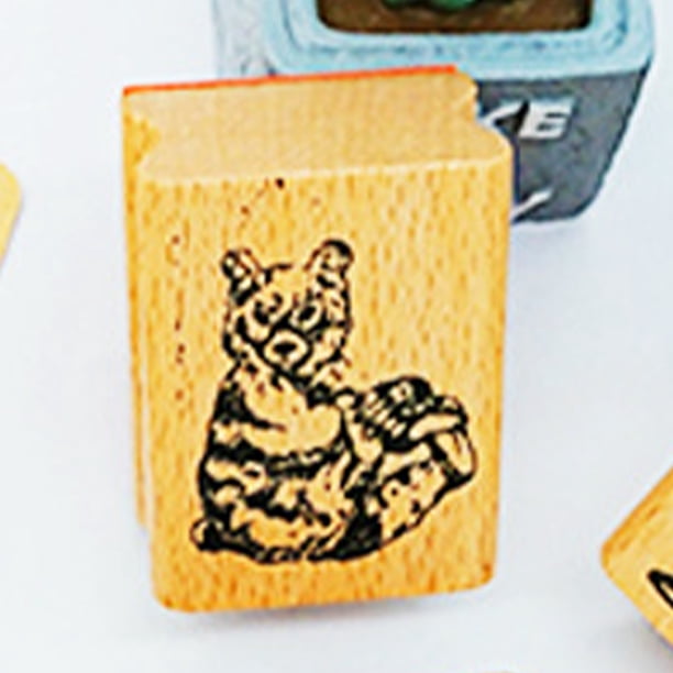 s sellos de animales planificador sellos de madera para diario sellos de goma para hacer tarjetas Hugtrwg Para estrenar