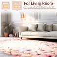 thumbnail image 2 of Flatwoven High Traffic Area Rug, Pastel Blooms Delicate Floral Design, Non Slip, Stain Resistant, Washable Area Rugs for Living Room, Bedroom(Rose, 3X5), 2 of 8