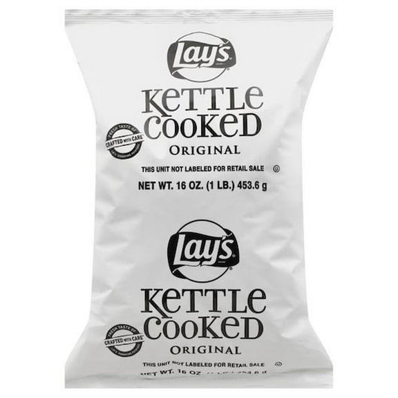 Lays Regular Kettle Potato Chips, 1 Pound -- 8 per Case.
