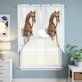 thumbnail image 6 of Swag Valance Curtains for Windows, Funny Giraffes Light Filtering Kitchen Curtains with Rod Pocket, Cute Art Fun Lovely Animals on Toilets Window Treatment Valances for Living Room, 36x45 - 2 PCS, 6 of 9