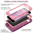 thumbnail image 6 of Petocase for 2022/2020/3rd/2rd iPhone SE Case,iPhone 8/7 Case,Built-in Screen Protector Shockproof Dust/Drop Proof 3 in 1 Full Body Rugged Heavy Duty Phone Cover for iPhone SE 2022/2020,Purple Pink, 6 of 7
