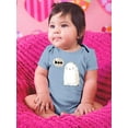 thumbnail image 2 of Boo. Retro Style Cute Ghost Bodysuit Infant -Image by Shutterstock,  6 Months, 2 of 4