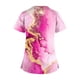 thumbnail image 3 of Fiudx Liquidación de Ahorros de Verano Blusa de Manga Corta con Estampado de Moda para Mujer, Camiseta con Cuello En V, Tops Informales con Bolsillos, 3 of 3