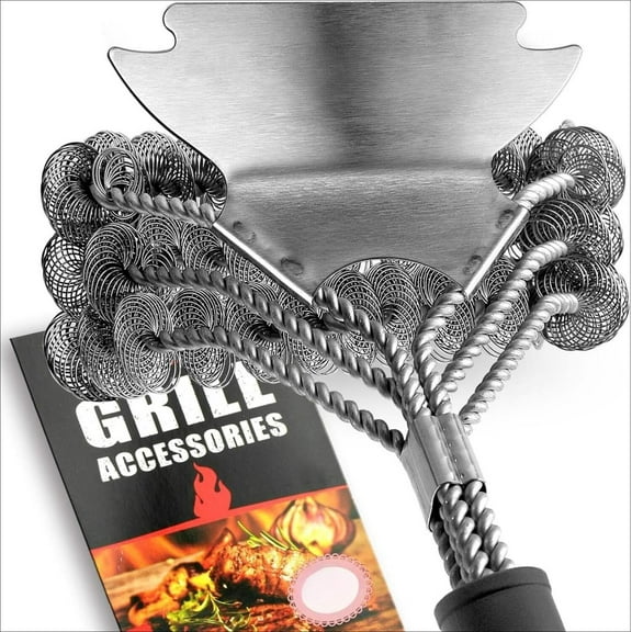 Grill Brush and Scraper Bristle Free - Safe BBQ Brush for Grill -Stainless Grill Grate Cleaner