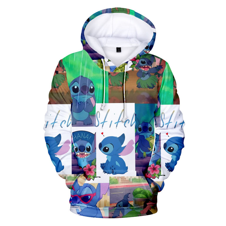 FUNIER Tik Tok Hoodie Lilo Stitch 3D Print Polyester Lightweight 100 8XL Sizes Gift Sweatshirt for Adult Children