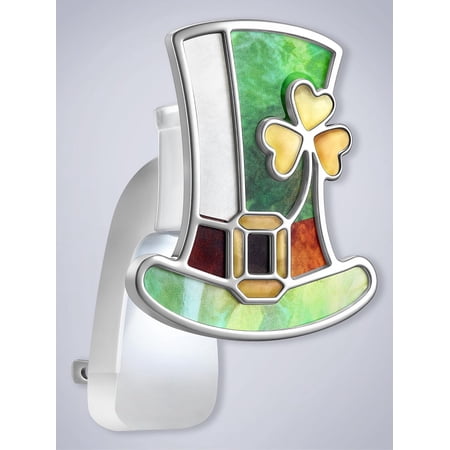 Wall Fragrance Plug in with Night Light, Compatible with Bath & Body Works WallFlower Fragrance, Wall Plug Oil Diffuser with Nightlight for Home, Office(1 Pack,Shamrock Leprechaun Hat)