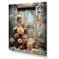 thumbnail image 2 of Designart "Haunting Gothic Windows with Floral Motif II" Floral Canvas Wall Art - Traditional Beige Window Entryway Wall Art Print, 2 of 6