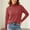 Red, variant on Womens Cowl Neck Long Sleeve Tops Soft Stretchy Pullover Shirts Casual Loose Fit Fall Solid Basic Tees