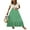 Light Green, variant on ZAXARRA Women Summer Bohemian Skirt Ruffled Hem Geometric Print Elastic High Waist A-Line Skirt for Beaches Club Streetwear