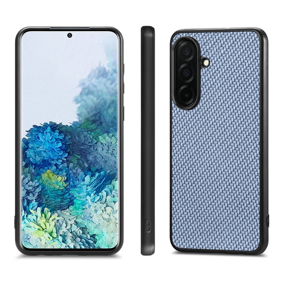 Compatible with Samsung Galaxy A57 Case,Cute Woven Pattern Case for Women Men,Soft Shockproof Camera Protection Phone Case TPU Anti-Bumper Silicone Wireless Charging Case,Blue