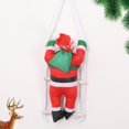 thumbnail image 1 of Adorno colgante Papá Noel trepador en escalera de cuerda 25 cm Macarena, 1 of 8