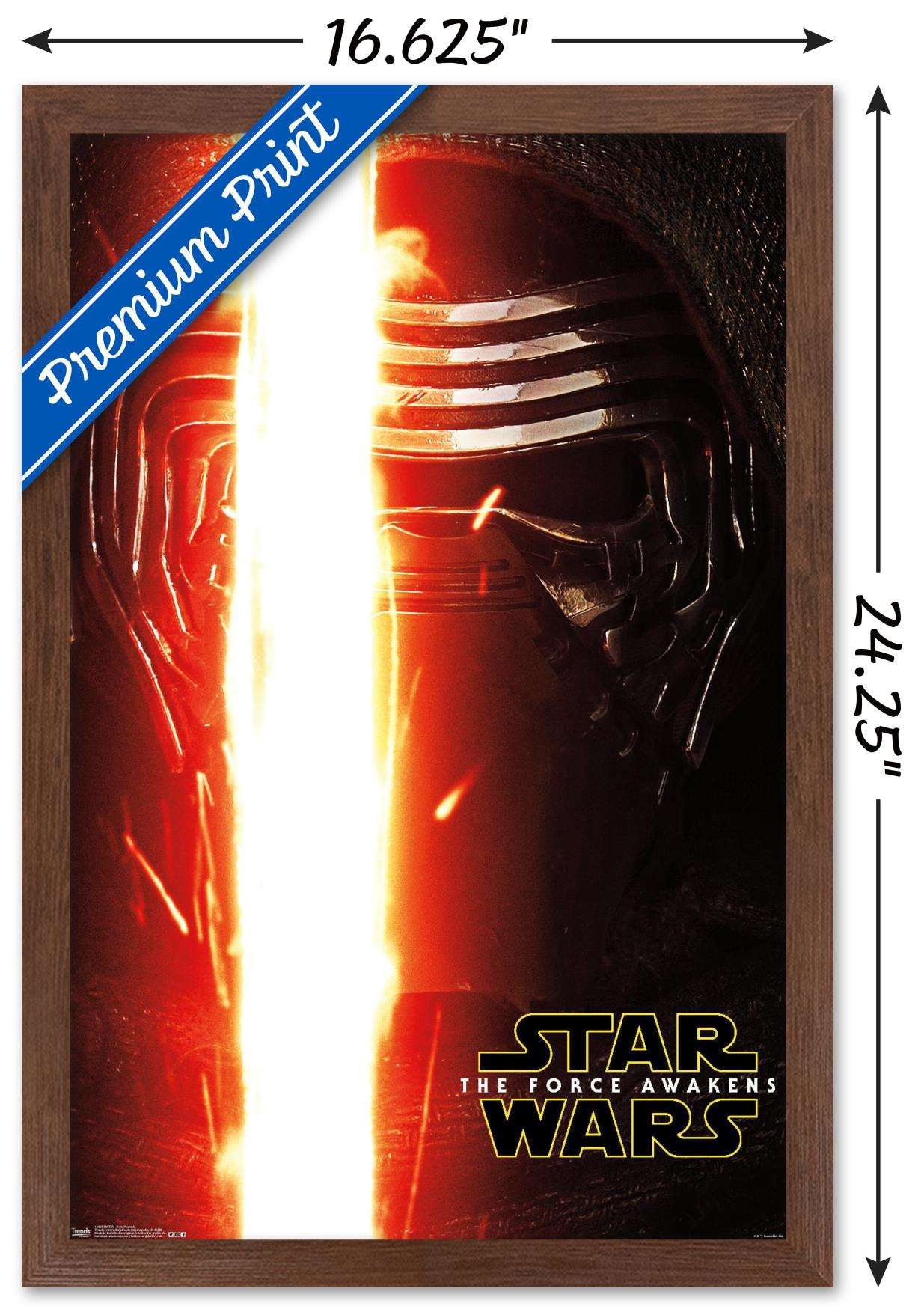 Star Wars: The Force Awakens - Kylo Portrait Wall Poster, 14.725" x 22.375", Framed