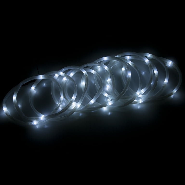 Solar Rope Light - 23 Feet - 50 White LED Lights by Pure Garden Solar Rope Light - 23 Feet - 50 White LED Lights by Pure Garden
