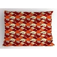 thumbnail image 2 of Ambesonne Abstract Pillow Sham, Retro Spirals Twirls, 36" X 20", Multicolor, 2 of 2