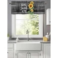 thumbnail image 3 of Curtain Valance for Windows,Farm Sunflower Bee Sweet Home Text Kitchen Valances Rod Pocket Short Curtains,Vintage Black Grey Wood Window Treatment Panel for Bedroom Bathroom 60x18in, 3 of 9