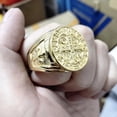 thumbnail image 3 of Lordluxury Jerusalem Cross Ring 14K Yellow Gold Religious Jesus Christ Knight Templar for Men B283, 3 of 7