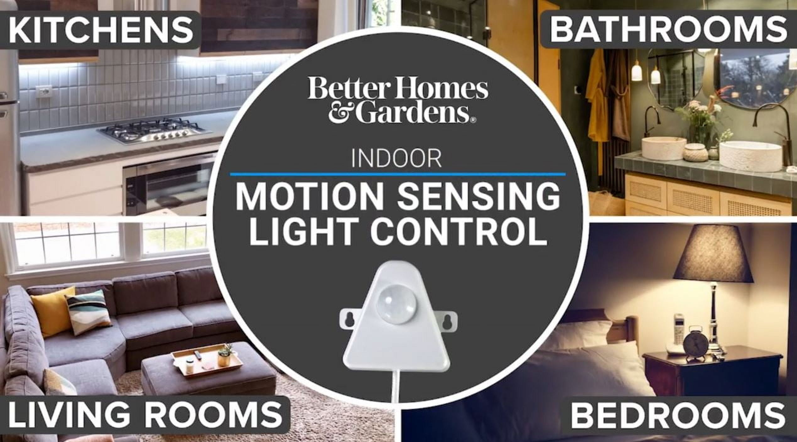(2 pack) Better Homes & Gardens 4 in. Motion Sensing Light Control for LED/Incandescent Lights