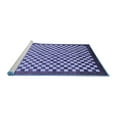 thumbnail image 2 of Ahgly Company Machine Washable Indoor Rectangle Checkered Blue Modern Area Rugs, 5' x 8', 2 of 4