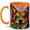 Orange, variant on Colorful Corgi Coffee Mug, Rainbow Dog Mug, Ceramic 11 oz
