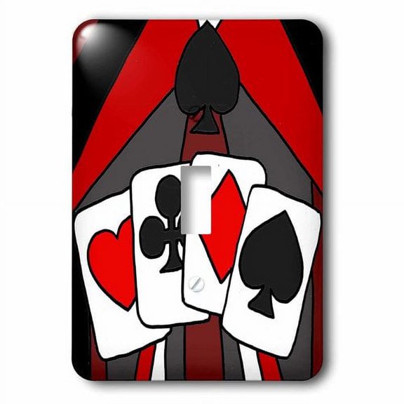 3dRose, Fun Playing Cards Abstract Art, single toggle switch