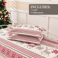 thumbnail image 2 of Green Essen 3 Piece Christmas Reindeer Xmas Reversible Daybed Cover Set Cozy Daybed Bedding Sets Double Sided Quilting Bedspread Day Bed Cover With 2 Standard Shams,39"x75", 2 of 6