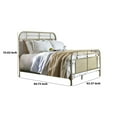 thumbnail image 5 of Benjara Industrial Style Metal Queen Size Bed, Antique White, 5 of 5