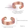 thumbnail image 3 of Vagzen Magnetic Pure Copper Open Cuff Ring for Women, Jewelry Gift Adjustable, 3 of 4