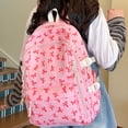 thumbnail image 4 of CUZIBR Large Capacity 3 Piece Backpack For Kids Cute Floral Bow Print School Backpack With Lunch Tote Bag Pencil Case Bookbag For Teen Girls Students Daily School Travel, 4 of 9