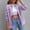 Purple, variant on Cardigan for Women Fashion Long-Sleeved Casual Button Loose Denim Jacket With Burrs and Holes Girls Zip Up Jacket