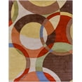 thumbnail image 6 of Hauteloom Tilbury Wool Living Room, Bedroom Area Rug - Modern - Brown, Purple, Red - 6' x 9'-Kidney, 6 of 9