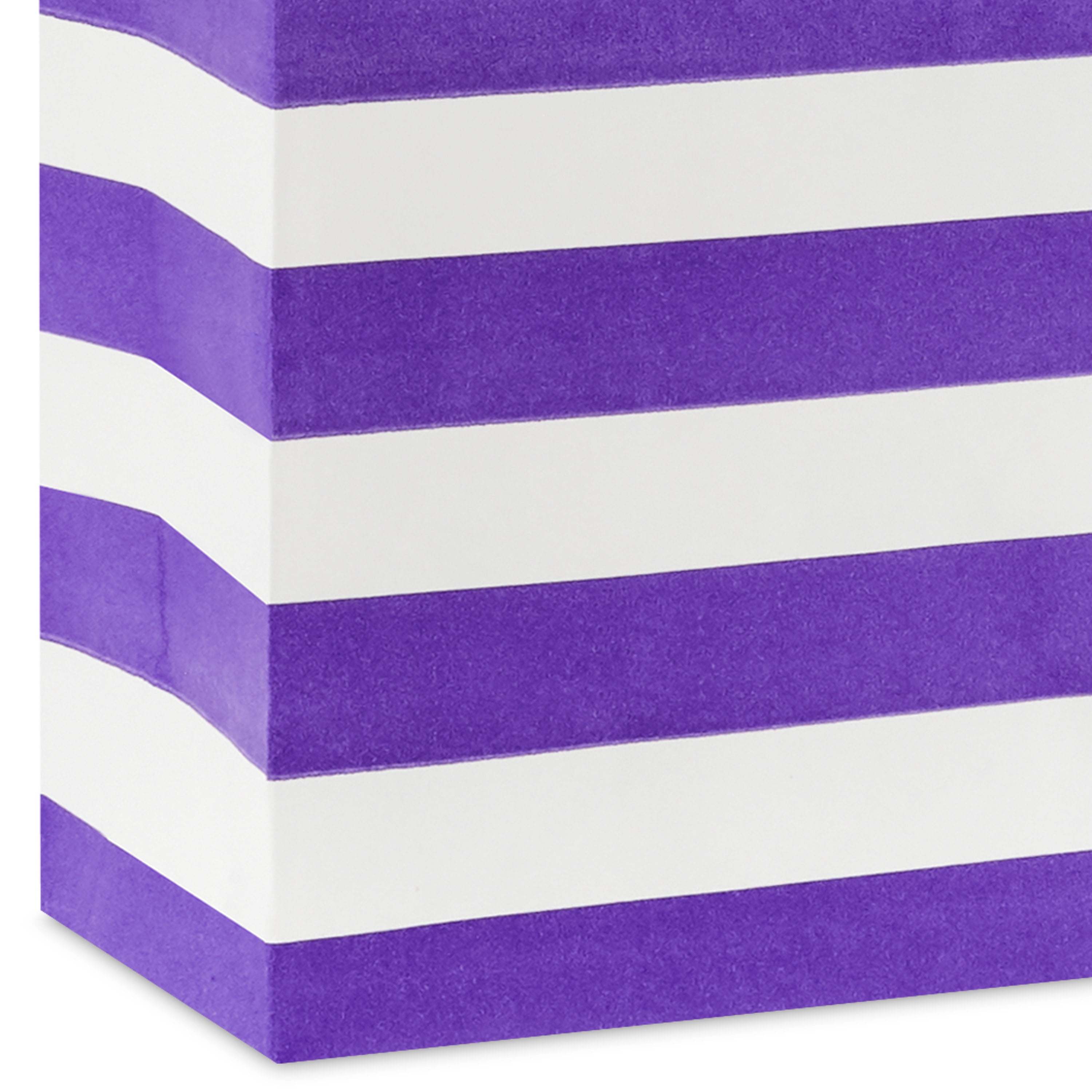 Hallmark Small Gift Bag (Purple and White Stripes)