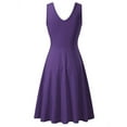 thumbnail image 2 of Haute Edition Women's Sleeveless Scoop Neck A-Line Skater Jersey Dress with Plus, 2 of 4