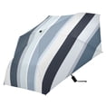 thumbnail image 5 of Contrast Striped Pattern Folding Umbrella UV50+ Waterproof Sun Protection Auto Open Close Compact Fiberglass Frame, 5 of 8