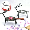 thumbnail image 3 of Mini portavelas de reno de metal Accesorios de decoración de interiores Adorable Acabado rústico duradero Medida 4.5x2.7x4 pulgadas a prueba de, 3 of 9